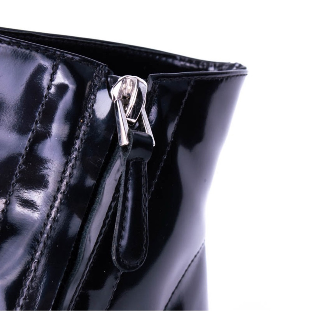 Emporio Armani Leather Black Ankle Boots - Picture 6 of 8
